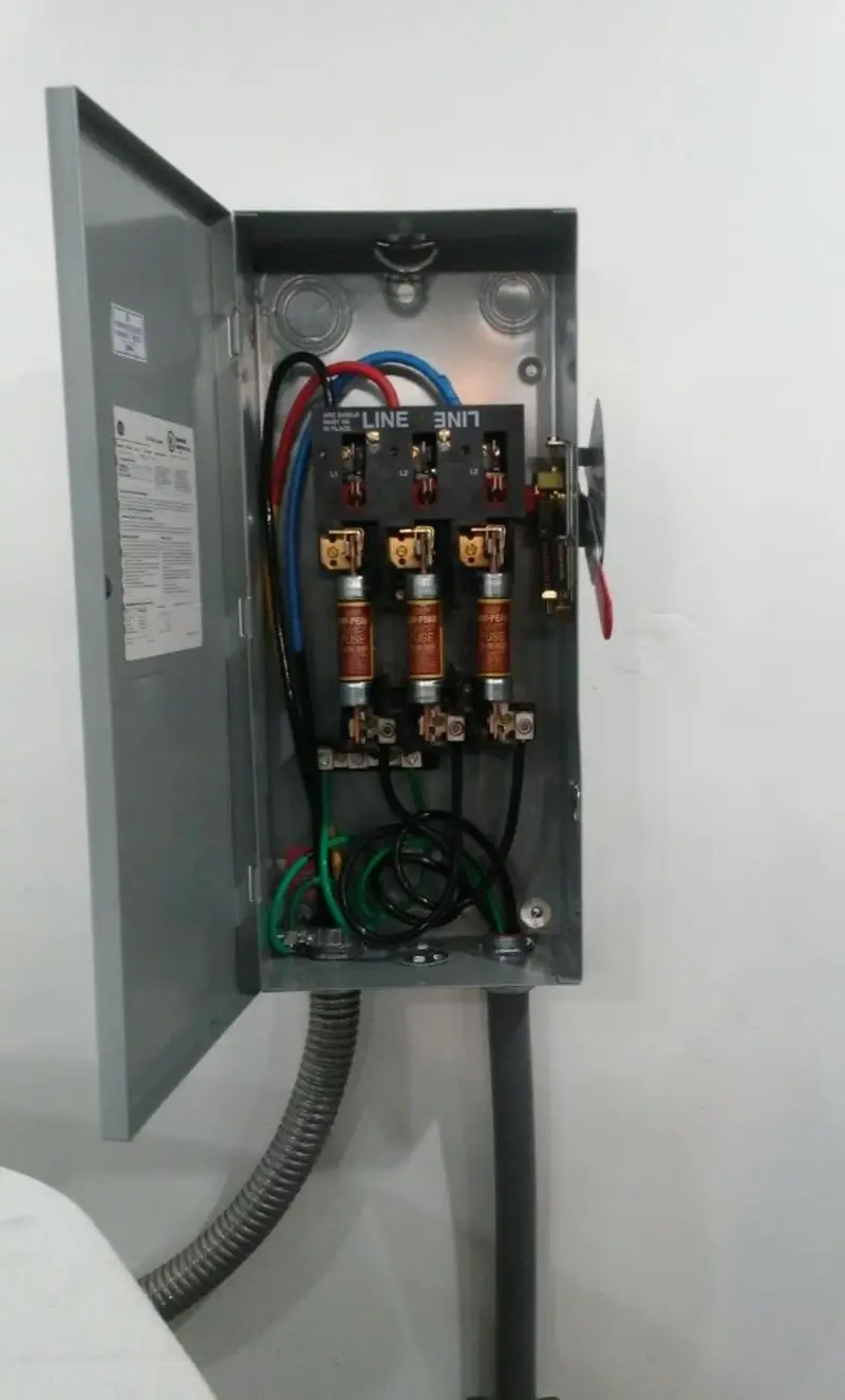 Three-phase disconnect switch installed for Electrical Wiring & Rewiring in Henniker